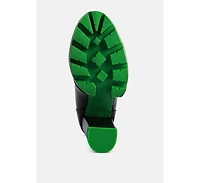 Womens larch cushion collared biker boots