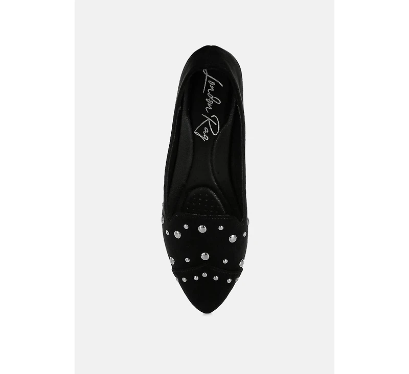 Olesia Stud Emebllished Ballet Flats Women