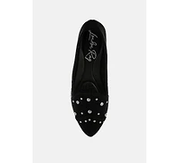 Olesia Stud Emebllished Ballet Flats Women