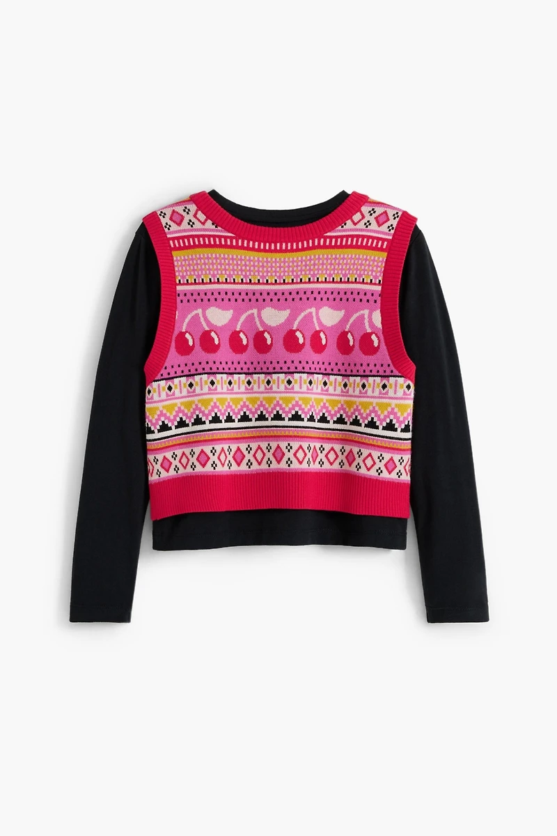Desigual Girls's 2-in-1 T-Shirt Vest
