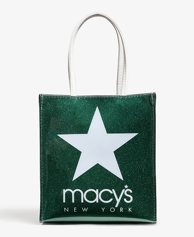 Dani Accessories Macy's Logo Forest Green Shoulder Tote, Macy's Exclusive