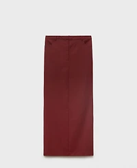 Mango Women's Slit Detail Long Pencil Skirt