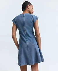 Mango Women's Seam Detail Denim Dress