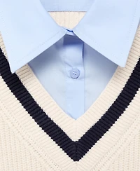 Mango Women's Combined Shirt Sweater
