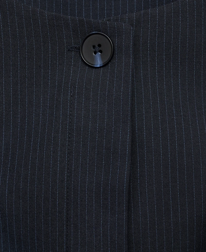 Mango Women's Concealed Buttons Pinstripe Dress