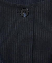 Mango Women's Concealed Buttons Pinstripe Dress