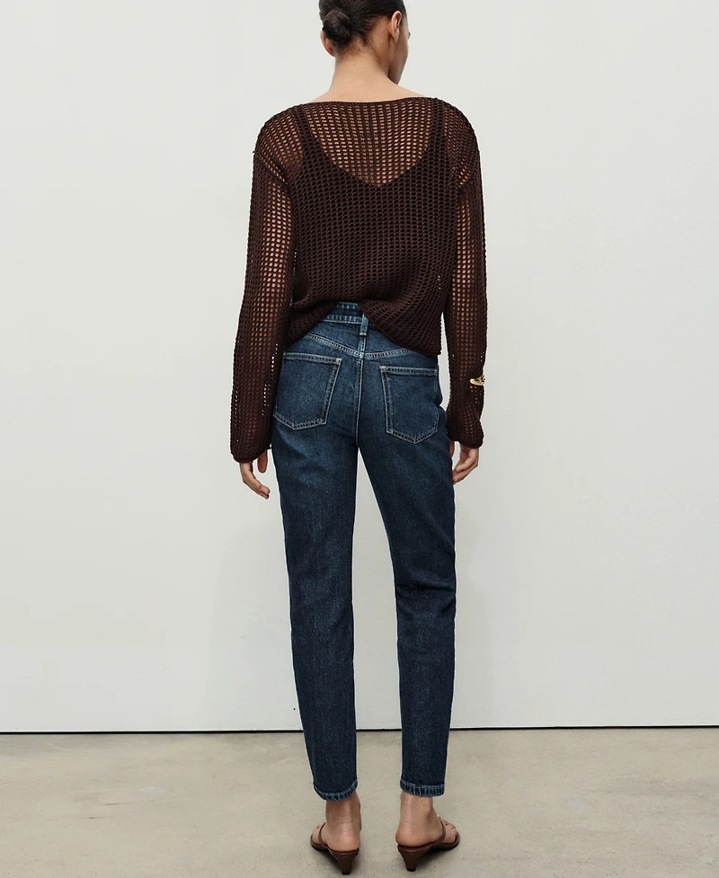 Mango Women's Newmom Comfort High-Rise Jeans