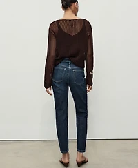 Mango Women's Newmom Comfort High-Rise Jeans