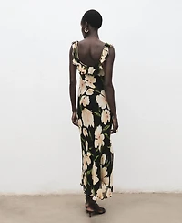 Mango Women's Ruffle Detail Floral-Print Dress