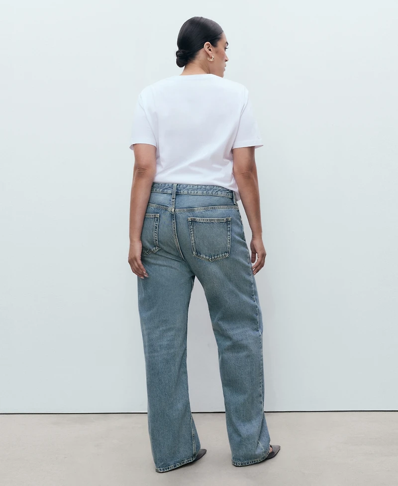 Mango Women's Miami Medium-Rise Straight-Fit Jeans