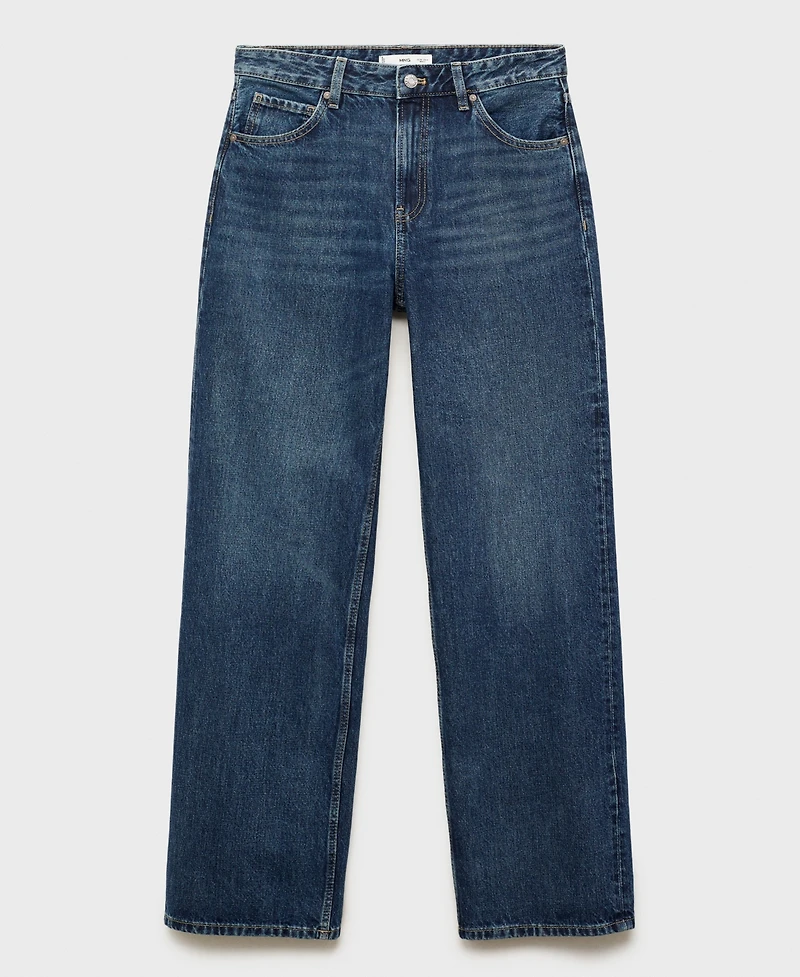 Mango Women's Miami Medium-Rise Straight-Fit Jeans