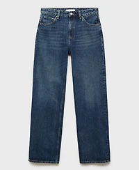 Mango Women's Miami Medium-Rise Straight-Fit Jeans