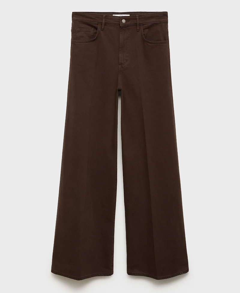 Mango Women's High-Waisted Wide-Leg Jeans