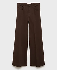 Mango Women's High-Waisted Wide-Leg Jeans