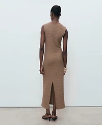 Mango Women's Fitted Textured Dress