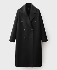 Mango Women's Handmade Oversized Wool Coat