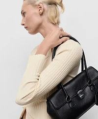 Mango Women's Ribbed Lapel Cardigan