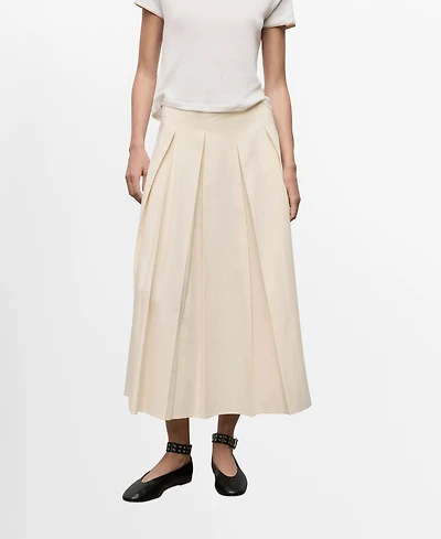 Mango Women's Pleated Midi-Skirt