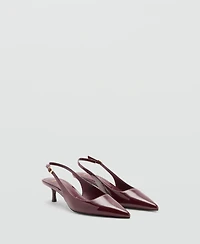 Mango Women's Kitten-Heel Patent Leather Shoes