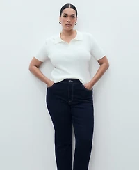 Mango Women's Sienna Flared Cropped Jeans