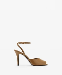 Mango Women's Ankle-Cuff Heeled Sandals