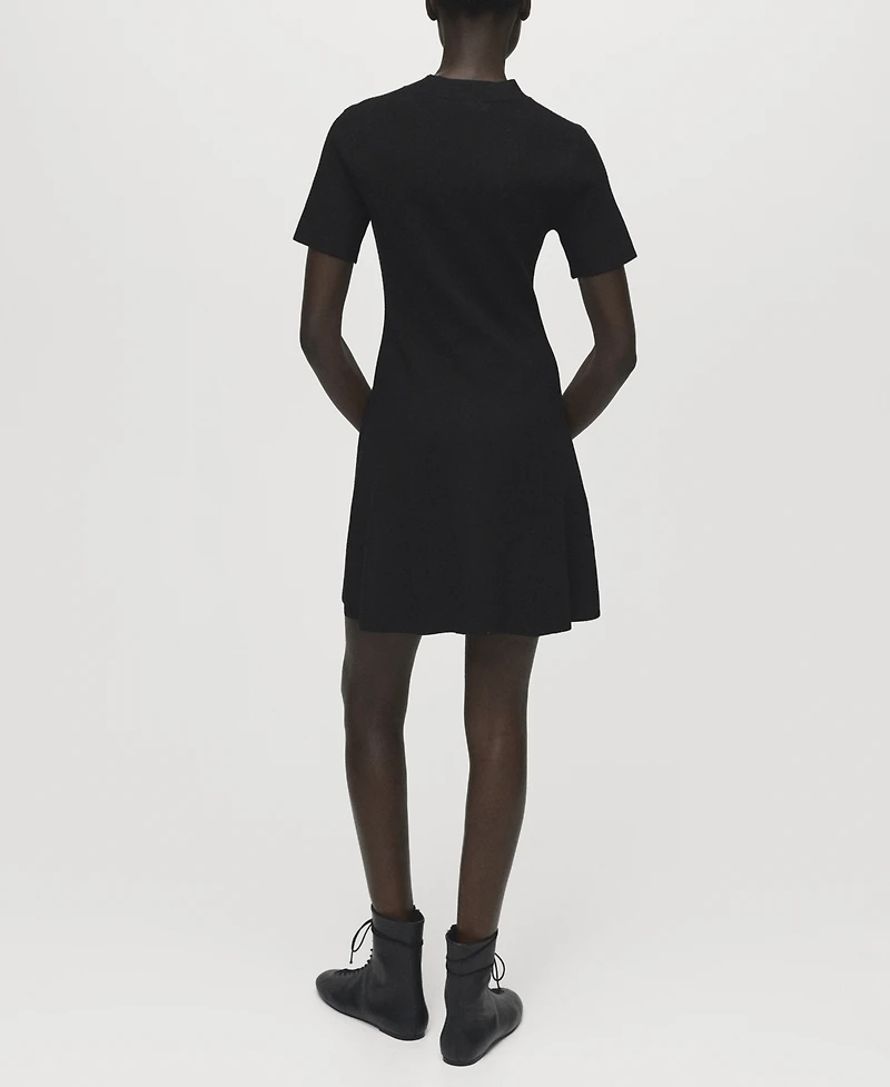 Mango Women's Fine-Knit Flared Dress