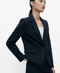 Mango Women's Fitted Suit Jacket