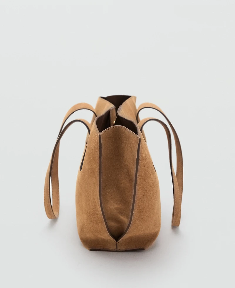 Mango Women's Suede Mini Shopper Bag