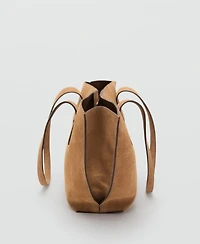 Mango Women's Suede Mini Shopper Bag