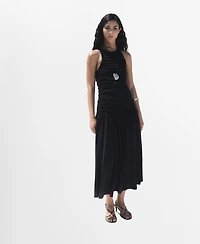 Mango Women's Gathered Midi-Dress