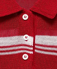 Mango Women's Striped Polo Neck Sweater