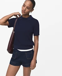 Mango Women's Shirt Collar Sweater
