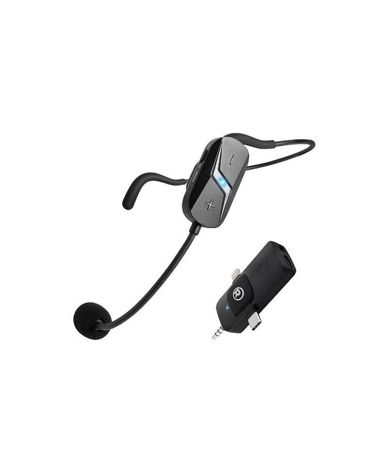 RadioShack Wireless Headset Microphone For Streaming and Video Recording With Usb C For Charging (Receiver and Microphone Included) 3301587