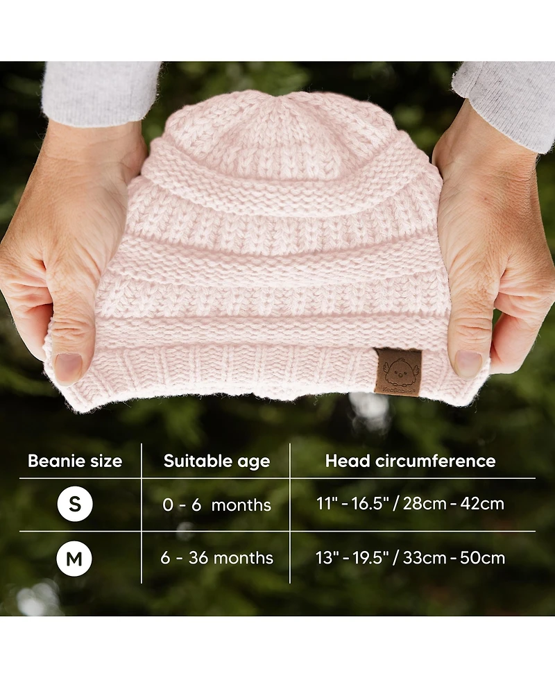 KeaBabies 3pk Warmzy Baby Beanies, 0-36 months Hats, Winter Hat for Newborn, Infant, Toddlers, Boys, Girls