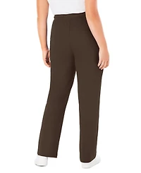 Woman Within Women's Tall Sport Knit Straight-Leg Pull-On Pants