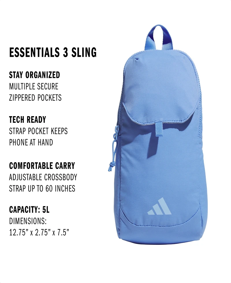 adidas Women's Essentials 3 Sling Crossbody Bag