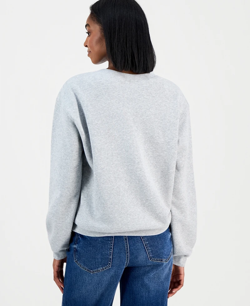 Grayson Threads, The Label Juniors' Ice Skates Graphic-Print Sweatshirt