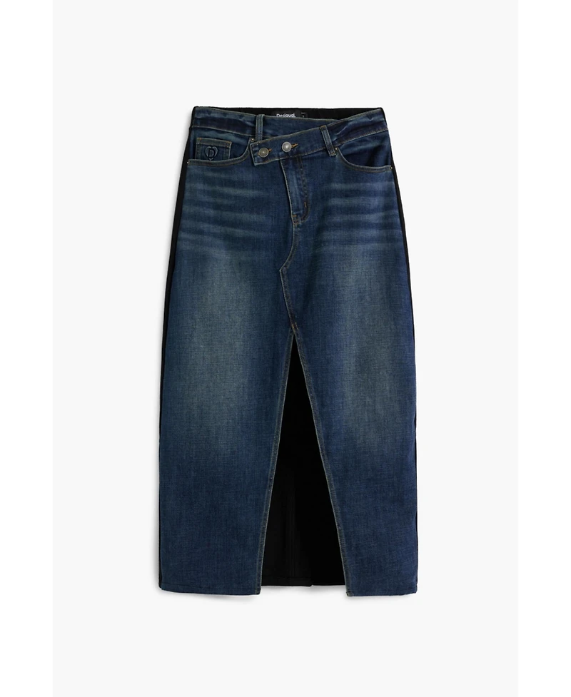 Desigual Women's Combined denim midi skirt