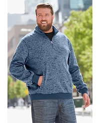 KingSize Big & Tall Quarter Zip Fleece Sweater