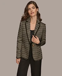 Donna Karan New York Women's Novelty One Button Jacket