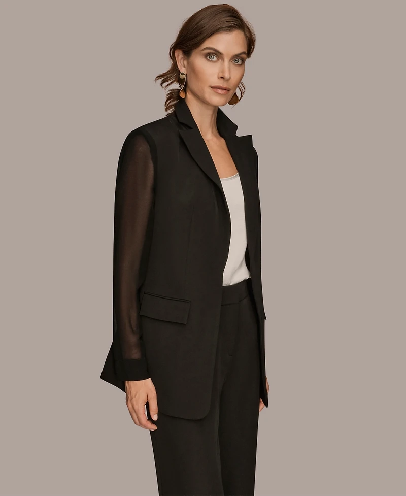 Donna Karan New York Women's Open Front Long Sleeve Jacket