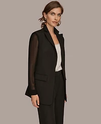 Donna Karan New York Women's Open Front Long Sleeve Jacket