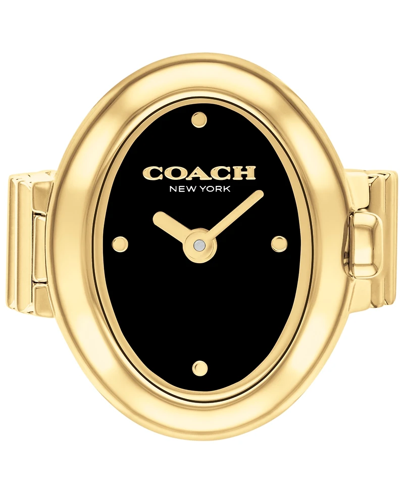 Coach Women's Sammy Gold Tone Stainless Steel Ring Watch, 18mm