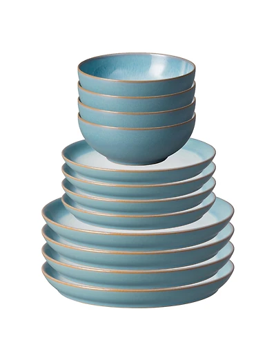 Denby Azure Haze 12 Pc. Dinnerware Set, Service for 4