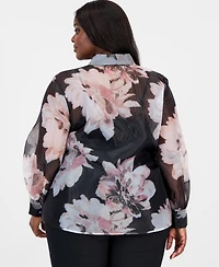 Anne Klein Plus Organza Blouse