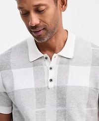 Club Room Men's Cotton Plaid Short-Sleeve Polo Sweater, Macy's Exclusive