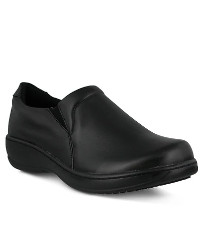 Spring Step Professional Woolin Leather Slip-On Work Loafer with Removable Insole and Padded Collar