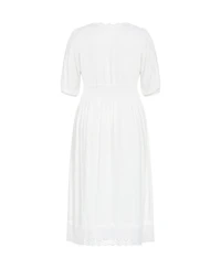 City Chic Women's Plus Belle V Neck Midi Dress