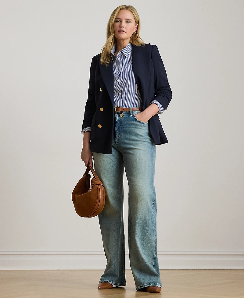 Lauren Ralph Plus High-Rise Wide-Leg Jeans