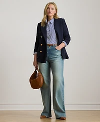 Lauren Ralph Plus High-Rise Wide-Leg Jeans